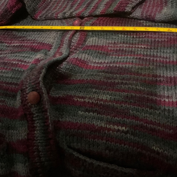 HANDKNITTED button up CARDIGAN ,, - Picture 3 of 12